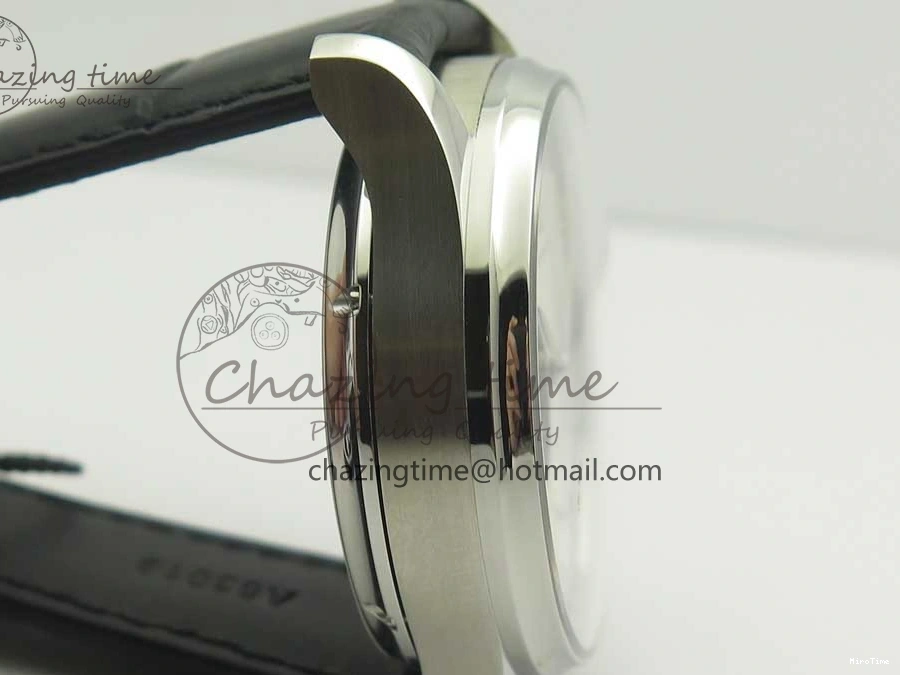 MIROTIME 1218 Efficient Portuguese Tourbillon IW5463 SS ZF Best Edition White Dial on Black Leather Strap 7170